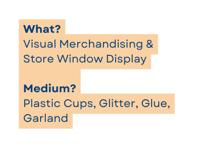 What Visual Merchandising Store Window Display Medium Plastic Cups Glitter Glue Garland